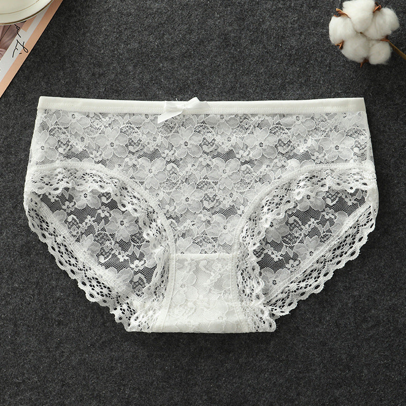 Sexy ultra-thin transparent mesh lace hollow panties