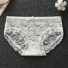 Sexy ultra-thin transparent mesh lace hollow panties
