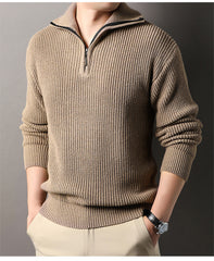 New solid color basic lapel sweater