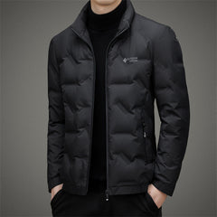 Lightweight, stylish and casual down jacket with stand collar