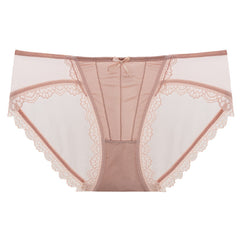 Hollow Mesh Satin Silky Lace Sexy Briefs