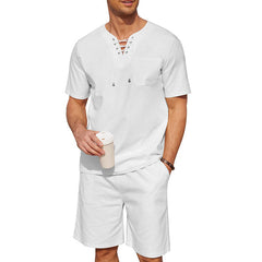 2024 Men's Short Sleeve Casual Fashion Suit