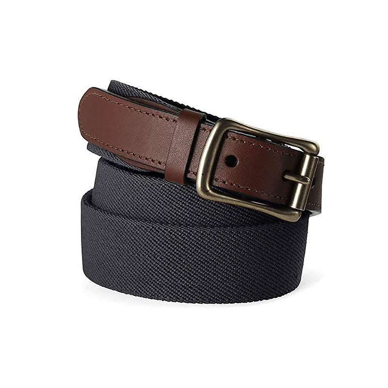 Men's Business Casual Fashion All-match Golf Braided Elastic Elastic Non-hole Belt