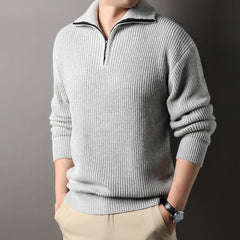 New solid color basic lapel sweater