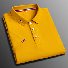 Men's New Casual Business Lapel Short-sleeved Polo Shirt