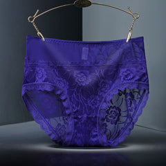 Sexy Lace Mesh Ice Silk Quick-drying Seamless Briefs