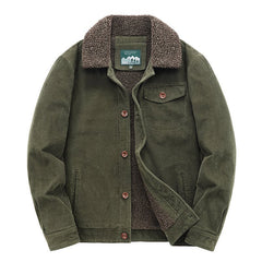 Lambswool plus velvet thickened cotton jacket