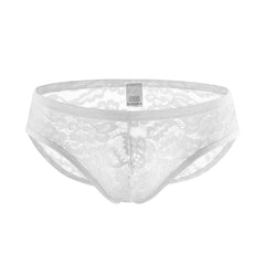 Men's Sexy Lace Transparent Low-waist Breathable Briefs