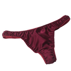 100% Mulberry Silk Low Waist Sexy Breathable Thong