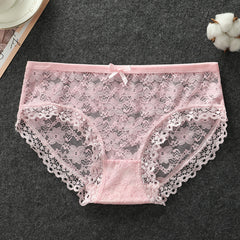 Sexy ultra-thin transparent mesh lace hollow panties