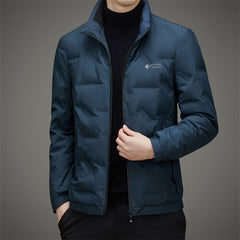 Lightweight, stylish and casual down jacket with stand collar
