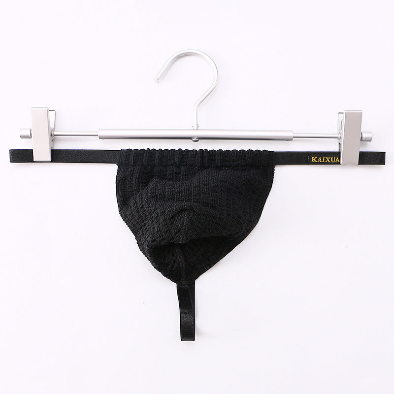 Men's Low-Rise Thin Strap Knit Sexy Splicing Breathable Thong