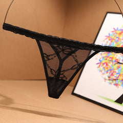 Lace and Mesh Transparent Sexy Thong