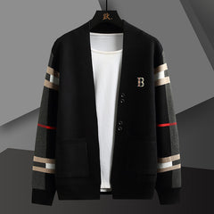 Men's New Trend Casual Embroidered Knitted Cardigan
