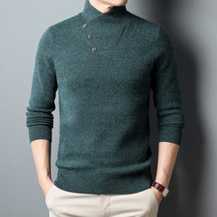 Men's High Collar Thickened High-end Casual Warm Wool Sweater