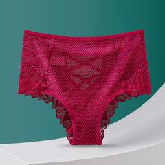Sexy Hollow Lace Large Size Breathable Butt Lifting Briefs