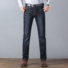 Loose stretch business straight plus size jeans