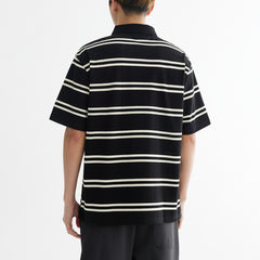Men's Anti-Wrinkle Memory Foam Striped Polo Shirt