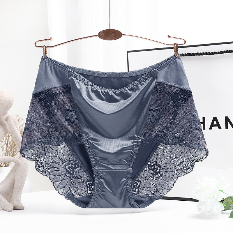 Hip-lifting Sexy Lace Seamless High Waist Large Size Briefs