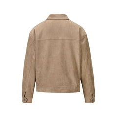 Men's Deerskin Thickened Zippered Large Pocket Jacket
