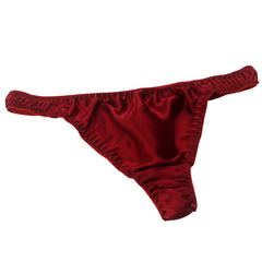 100% Mulberry Silk Low Waist Sexy Breathable Thong