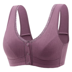 New front buckle thin no steel ring wide shoulder strap bra