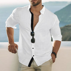 2024 Men's Fashion Printed Long Sleeve Casual Shirt