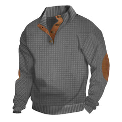 Men's Checkered Casual Pullover Sweatshirt
