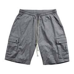 Men's New Cotton and Linen Casual Drawstring Shorts