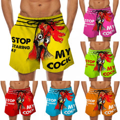 Men's Beach Shorts Fun 3D Printed Swim Trunks