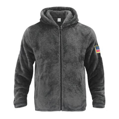 2023 Men's New Double-sided Velvet Warm Hooded Zipper Casual Jacket