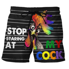 Men's Beach Shorts Fun 3D Printed Swim Trunks