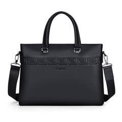 Commuting Cowhide Business Shoulder Crossbody Men's Briefcase