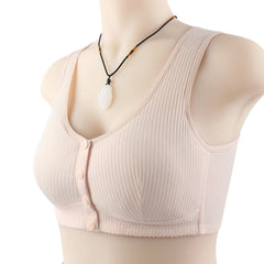 Front Button No Steel Ring Thin Breathable Bra