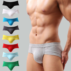 Men's Bag-resistant Low-rise Solid Color Simple Briefs