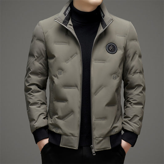 New Men's Stand Collar Warm, Casual and Versatile Down Jacket