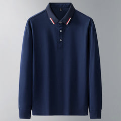 Men's High Quality Solid Color Loose Casual POLO Shirt