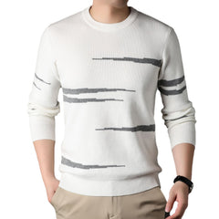Men's Fashion Casual Round Neck Printed Sweater