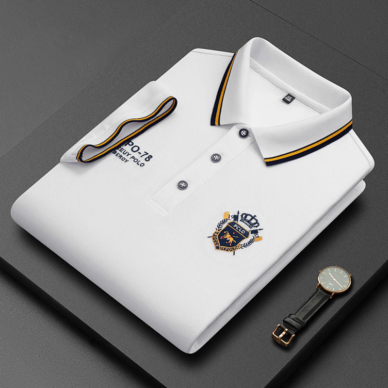 Hot sale fashionable cotton embroidered POLO shirt