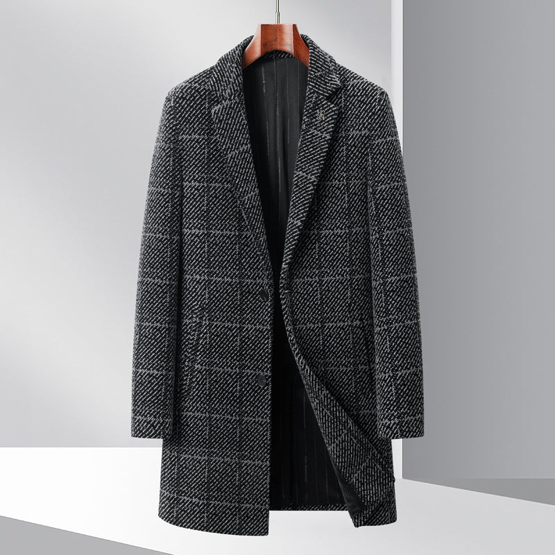 New Chenille Plaid Coat