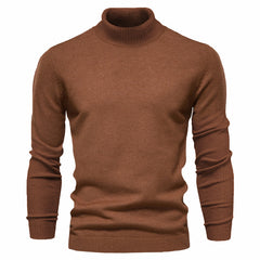Men's Turtleneck Casual Solid Color Pullover Sweater