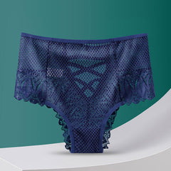 Sexy Hollow Lace Large Size Breathable Butt Lifting Briefs