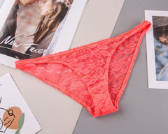 Low Waist Lace Mesh Sexy Transparent Briefs