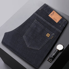 Men's Stretch Business Straight Casual Loose Jeans