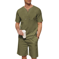 2024 Men's Short Sleeve Casual Fashion Suit