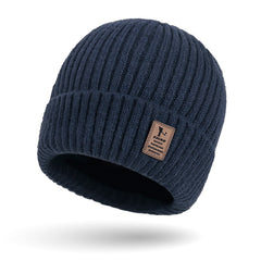 Men's Plus Velvet Thick Warm Ear Protection Knitted Hat