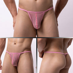Men's Low Rise Sexy Mesh Breathable Thong