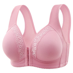 Front clasp non-wired thin push-up bra