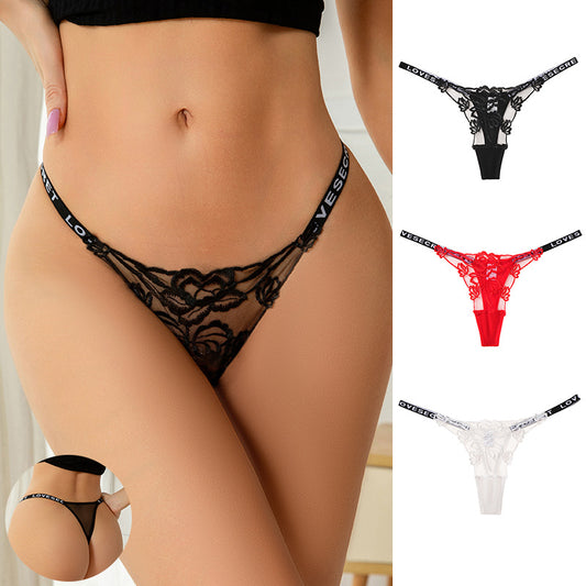 Sexy Lace Embroidery Breathable and Comfortable Briefs