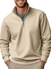 Men's Casual Stand Collar Zipper Sports Sweatshirt